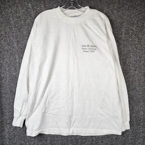 All Sport Long Sleeve T-Shirt Mens XL White 1995 Emory Delta Phi Epsilon Vintage